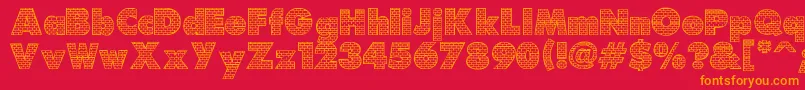 Brick Font – Orange Fonts on Red Background