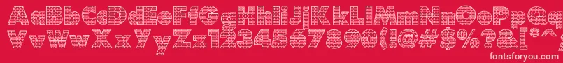 Brick Font – Pink Fonts on Red Background
