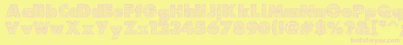 Weitere Informationen zur Brick-Schriftart Brick-Schriftart – Rosa Schriften auf gelbem Hintergrund