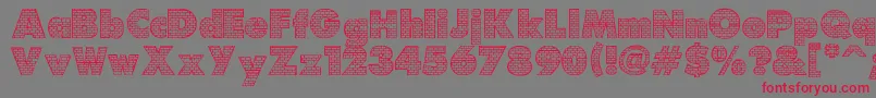 Brick-fontti – punaiset fontit harmaalla taustalla
