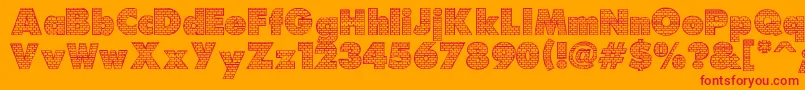 Brick Font – Red Fonts on Orange Background