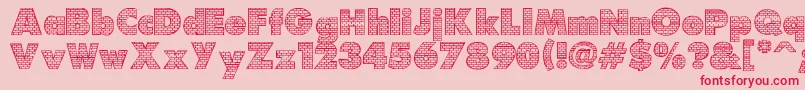 Brick Font – Red Fonts on Pink Background
