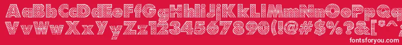 フォントBrick – 赤い背景に白い文字