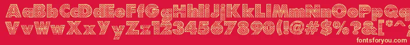 Brick Font – Yellow Fonts on Red Background