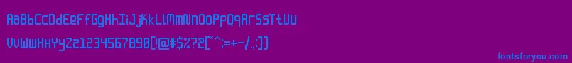 フォントEnlatiqueRounded – 紫色の背景に青い文字