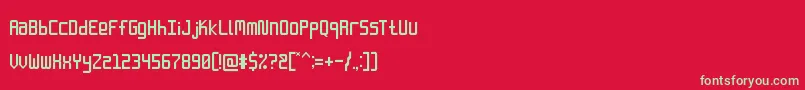 フォントEnlatiqueRounded – 赤い背景に緑の文字