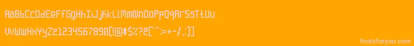 EnlatiqueRounded-fontti – vaaleanpunaiset fontit oranssilla taustalla