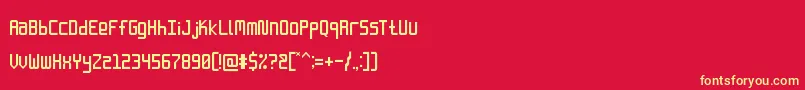 EnlatiqueRounded-fontti – keltaiset fontit punaisella taustalla