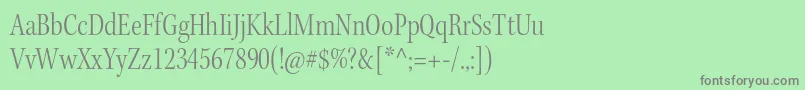 KeplerstdLightcnsubh Font – Gray Fonts on Green Background