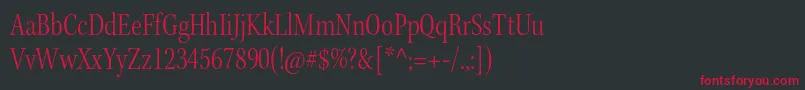 フォントKeplerstdLightcnsubh – 黒い背景に赤い文字