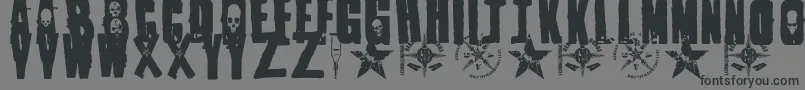1Punk Font – Black Fonts on Gray Background