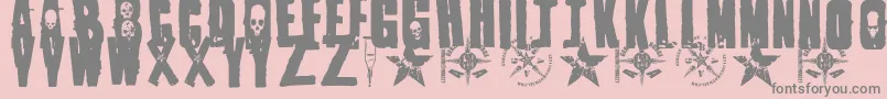 1Punk Font – Gray Fonts on Pink Background