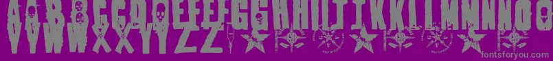 1Punk Font – Gray Fonts on Purple Background