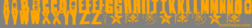 1Punk Font – Orange Fonts on Gray Background