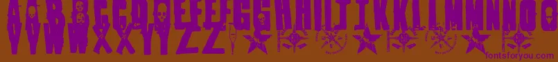 1Punk Font – Purple Fonts on Brown Background