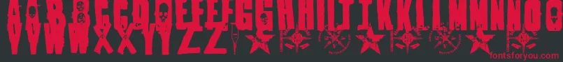 1Punk Font – Red Fonts on Black Background