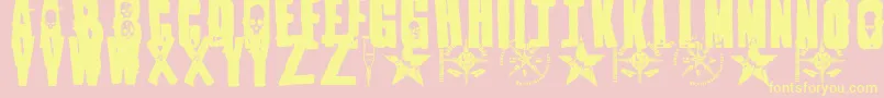 1Punk Font – Yellow Fonts on Pink Background