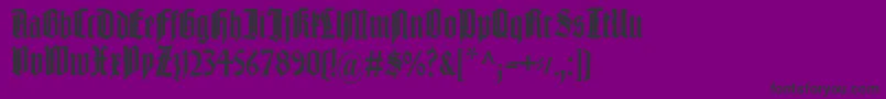 Шрифт Liturgisch – чёрные шрифты на фиолетовом фоне
