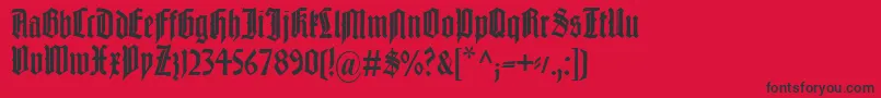 Liturgisch Font – Black Fonts on Red Background