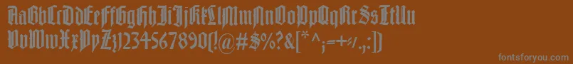 Liturgisch Font – Gray Fonts on Brown Background