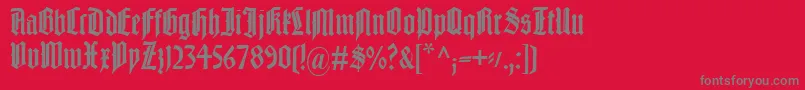Liturgisch Font – Gray Fonts on Red Background