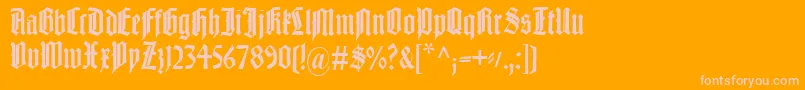 Liturgisch Font – Pink Fonts on Orange Background