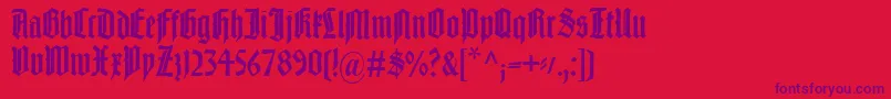 Liturgisch Font – Purple Fonts on Red Background