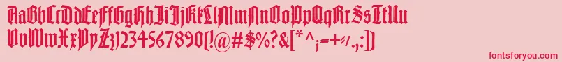 Liturgisch Font – Red Fonts on Pink Background