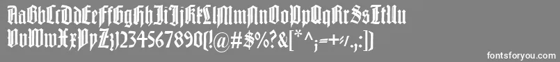 Liturgisch Font – White Fonts on Gray Background