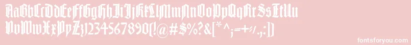 Шрифт Liturgisch – белые шрифты на розовом фоне