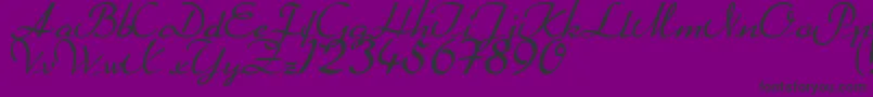 Więcej informacji o czcionce Heather Czcionka Heather – czarne czcionki na fioletowym tle