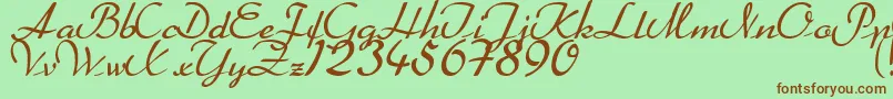 Heather Font – Brown Fonts on Green Background