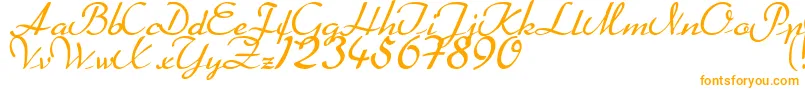 Heather Font – Orange Fonts on White Background