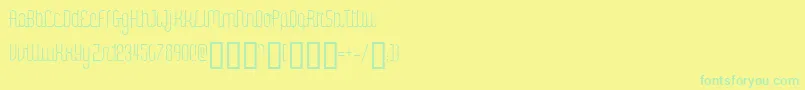 Digik Font – Green Fonts on Yellow Background