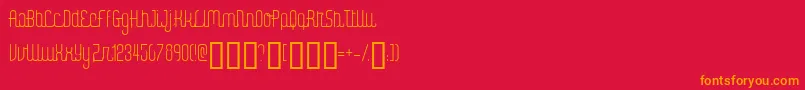 Fonte Digik – fontes laranjas em um fundo vermelho