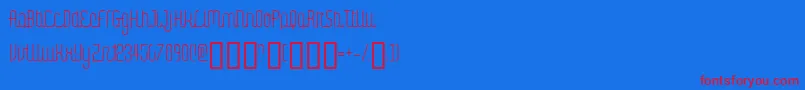 Fonte Digik – fontes vermelhas em um fundo azul