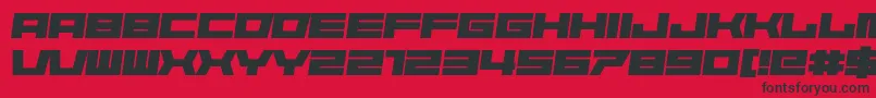 フォントStarbirl – 赤い背景に黒い文字