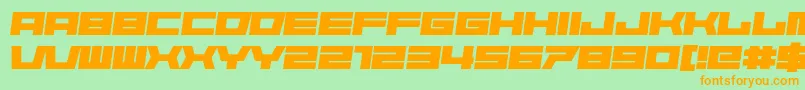 Starbirl Font – Orange Fonts on Green Background