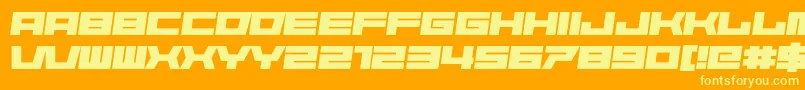 Starbirl Font – Yellow Fonts on Orange Background