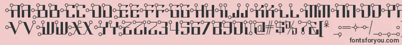 More about Circuitborednf Font Circuitborednf Font – Black Fonts on Pink Background