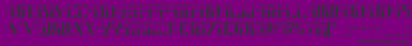 フォントCircuitborednf – 紫の背景に黒い文字
