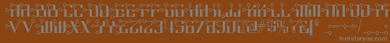 Circuitborednf Font – Gray Fonts on Brown Background