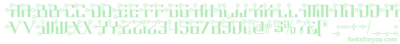 Circuitborednf-Schriftart – Grüne Schriften