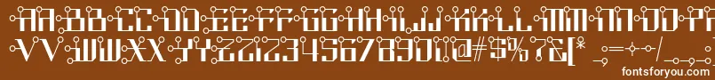 Circuitborednf Font – White Fonts on Brown Background