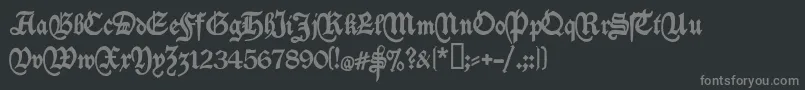 Подробнее о шрифте Deutschische Шрифт Deutschische – серые шрифты на чёрном фоне