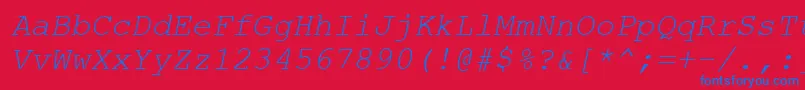 Axccrti Font – Blue Fonts on Red Background