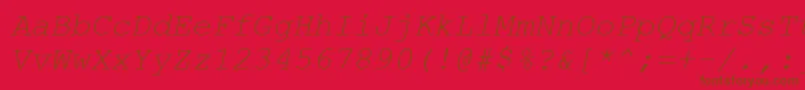 Axccrti Font – Brown Fonts on Red Background