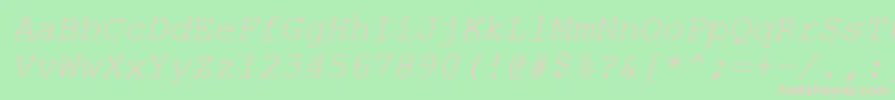 Axccrti Font – Pink Fonts on Green Background