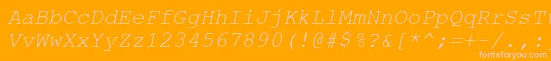 Axccrti Font – Pink Fonts on Orange Background