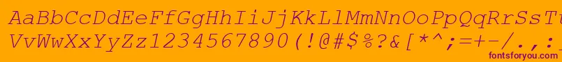 Шрифт Axccrti – фиолетовые шрифты на оранжевом фоне